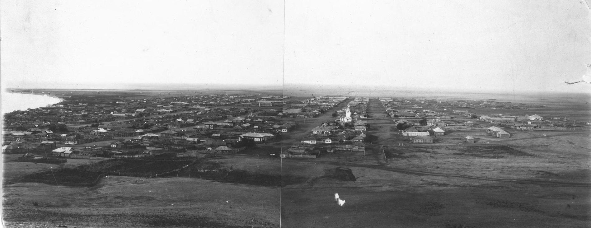 Панорама города Кокчетава, 1880-1895 гг. Фото Якова Яковлевича Фидлермана. Из архива Тобольского историко-архитектурного музея-заповедника.